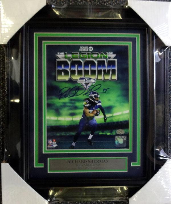 Richard Sherman Autographed Framed 8x10 Photo Seattle Seahawks RS Holo Stock #90585 - RSA