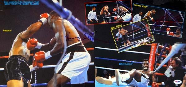 Mike Tyson & Henry Tillman Autographed Magazine Poster Photo Vintage PSA/DNA #T19763 - RSA