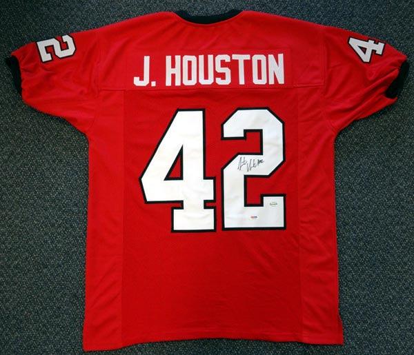 Georgia Bulldogs Justin Houston Autographed Red Jersey PSA/DNA Stock #81760 - RSA