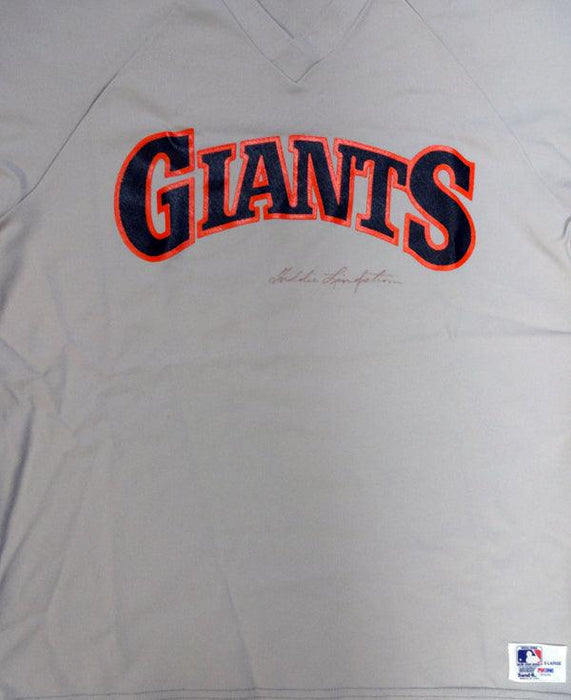 New York Giants Freddie Lindstrom Autographed Gray Jersey PSA/DNA #X04496 - RSA