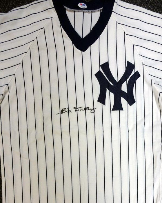 New York Yankees Bill Dickey Autographed White Jersey PSA/DNA #V09863 - RSA