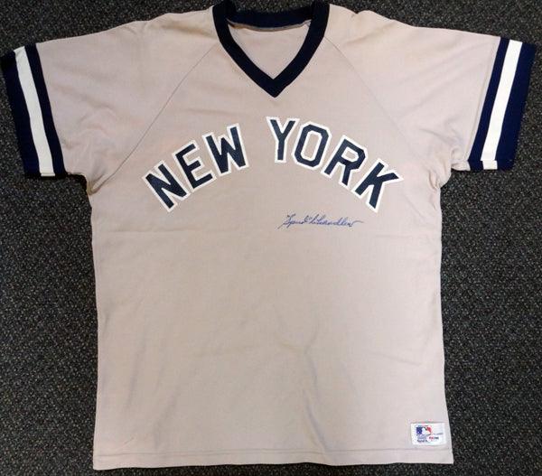 New York Yankees Spud Chandler Autographed Gray Jersey PSA/DNA #X04116 - RSA