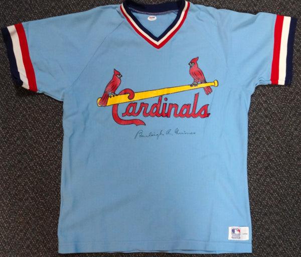 St. Louis Cardinals Burleigh Grimes Autographed Blue Jersey PSA/DNA #W06972 - RSA