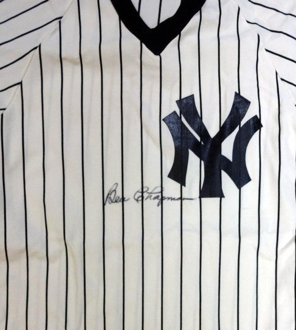 New York Yankees Ben Chapman Autographed White Jersey PSA/DNA #W07959 - RSA