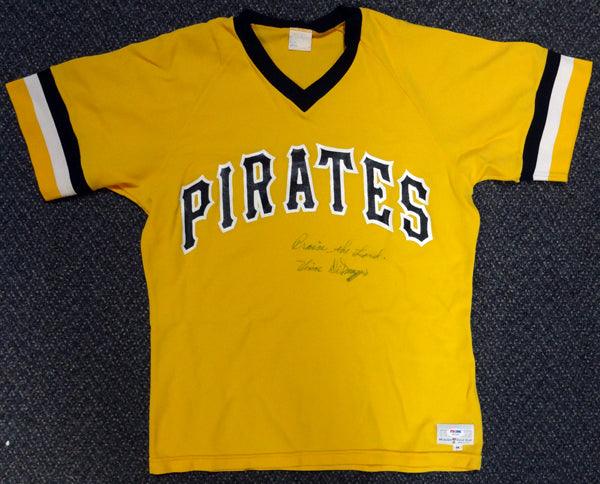 Pittsburgh Pirates Vince DiMaggio Autographed Yellow Jersey "Praise The Lord" PSA/DNA #W07962 - RSA