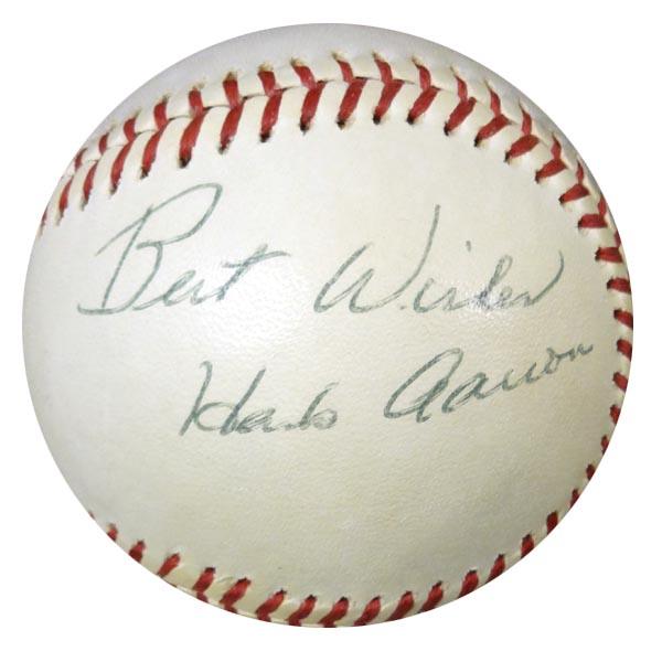 Hank Aaron & Others Autographed Official AL Baseball "Best Wishes" Vintage PSA/DNA #W05048 - RSA