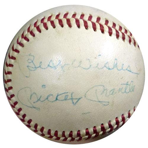 Mickey Mantle Autographed AL Cronin Baseball New York Yankees "Best Wishes" PSA/DNA #T01394 - RSA