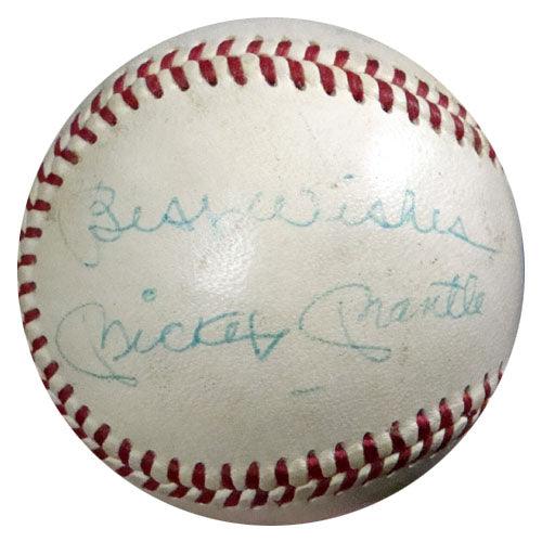 Mickey Mantle Autographed AL Cronin Baseball New York Yankees "Best Wishes" PSA/DNA #T01394 - RSA