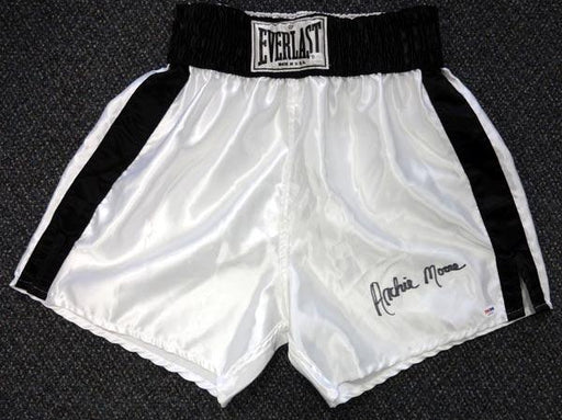 Archie Moore Autographed White Everlast Boxing Trunks PSA/DNA #X30921 - RSA