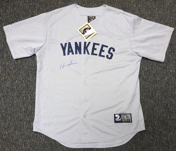 New York Yankees Hideki Matsui Autographed Gray Majestic Jersey MLB Holo # FJ174997 - RSA
