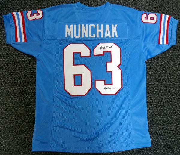Houston Oilers Mike Munchak Autographed Blue Jersey "HOF 2001" PSA/DNA Stock #99428 - RSA