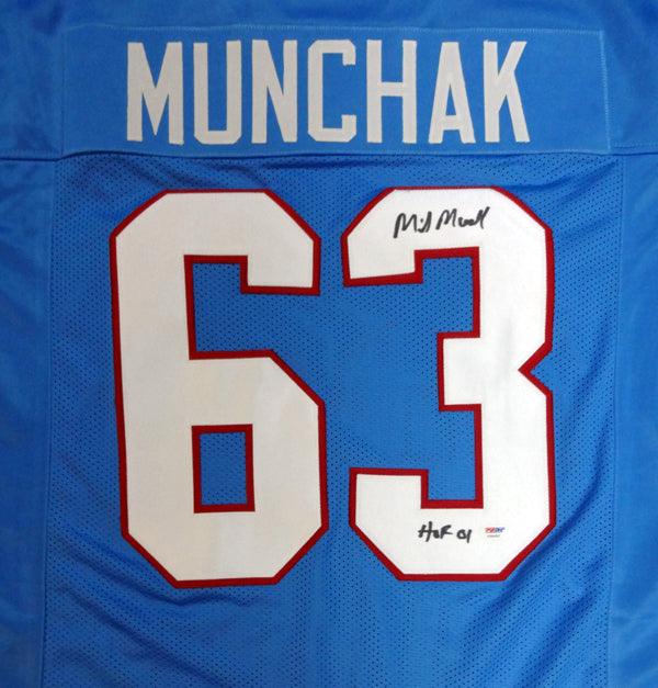 Houston Oilers Mike Munchak Autographed Blue Jersey "HOF 2001" PSA/DNA Stock #99428 - RSA