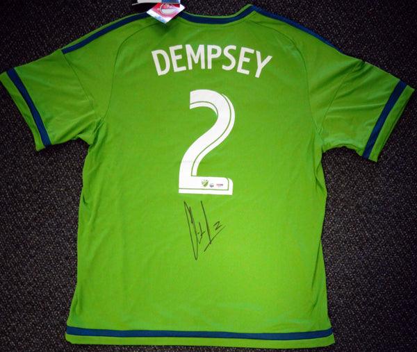 Seattle Sounders Clint Dempsey Autographed Green Adidas Jersey Size XL PSA/DNA ITP Stock #89896 - RSA