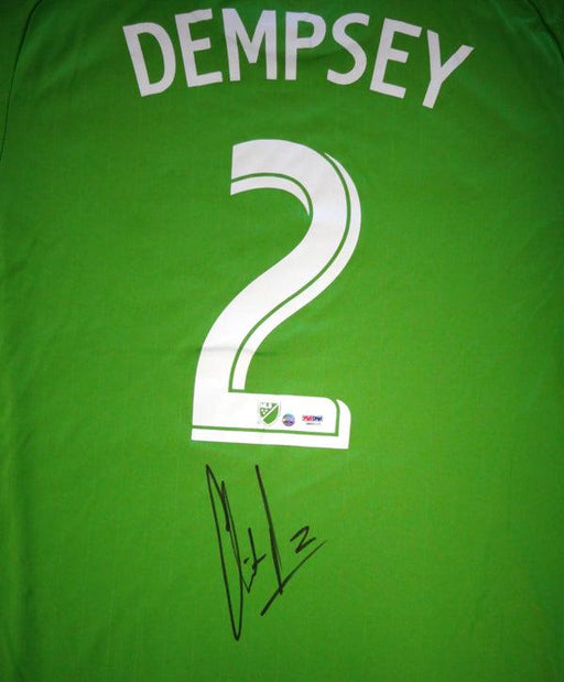 Seattle Sounders Clint Dempsey Autographed Green Adidas Jersey Size XL PSA/DNA ITP Stock #89896 - RSA