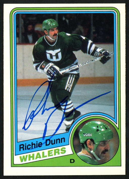 Richie Dunn Autographed 1984-85 O-Pee-Chee Card #69 Hartford Whalers SKU #151790 - RSA