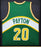 Seattle Supersonics Gary Payton Autographed Framed Green Jersey Beckett BAS Stock #206946 - RSA