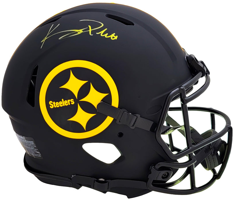 Kenny Pickett Autographed Pittsburgh Steelers Eclipse Black Full Size Authentic Speed Helmet Beckett BAS Witness Stock #207231 - RSA