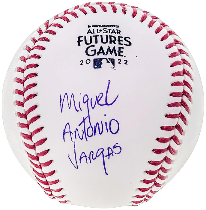 Miguel Vargas Autographed Official 2022 All Star Futures MLB Game Base — RSA