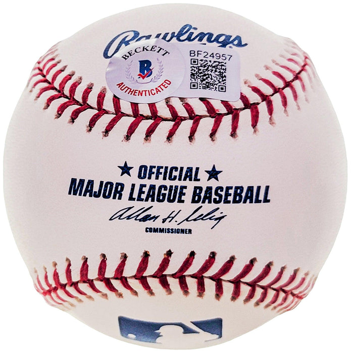 Max Alvis Autographed Official MLB Baseball Cleveland Indians "#10" Beckett BAS #BF24957 - RSA