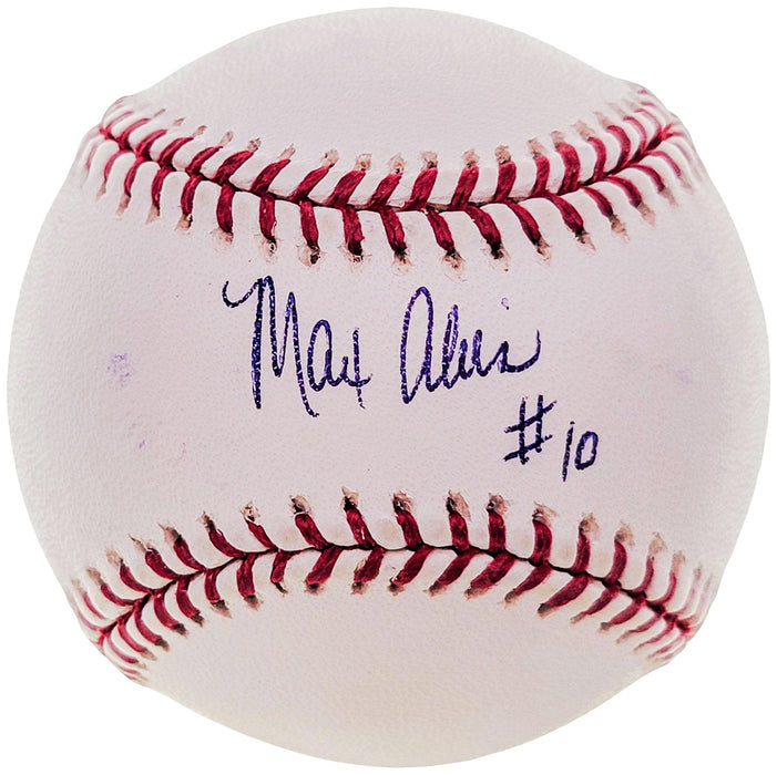 Max Alvis Autographed Official MLB Baseball Cleveland Indians "#10" Beckett BAS #BF24958 - RSA
