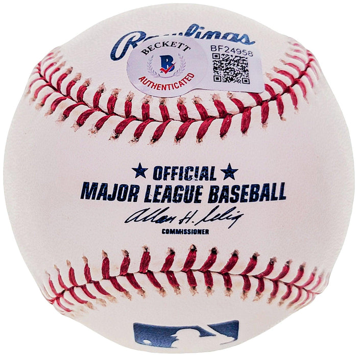 Max Alvis Autographed Official MLB Baseball Cleveland Indians "#10" Beckett BAS #BF24958 - RSA