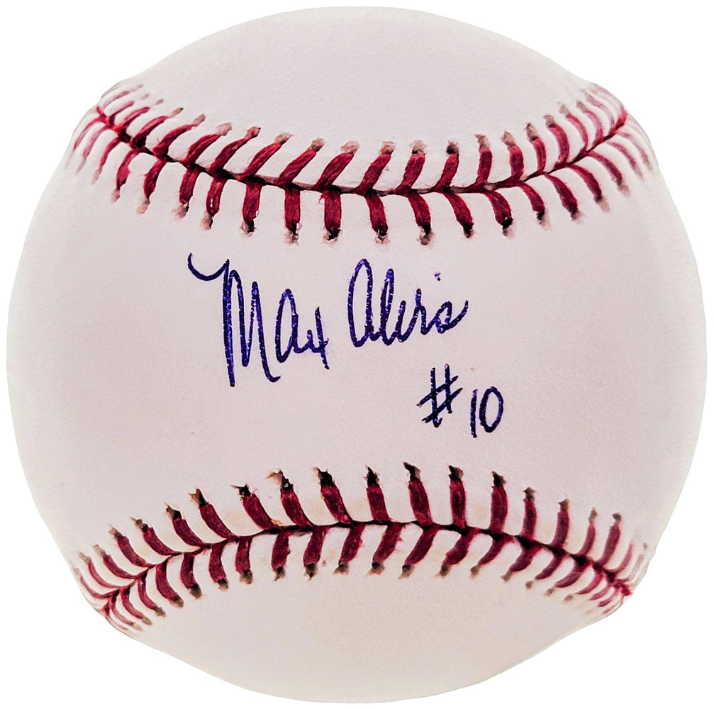 Max Alvis Autographed Official MLB Baseball Cleveland Indians "#10" Beckett BAS #BF24962 - RSA