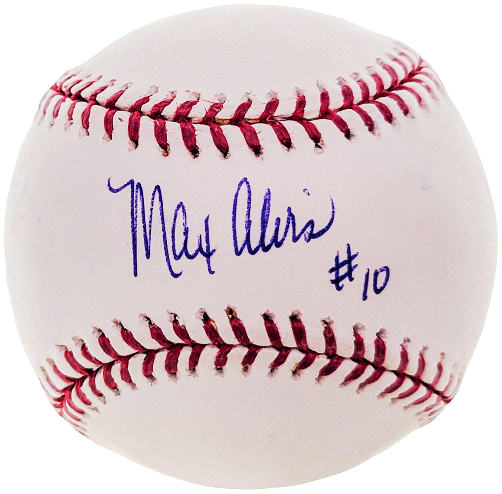 Max Alvis Autographed Official MLB Baseball Cleveland Indians "#10" Beckett BAS #BF24964 - RSA