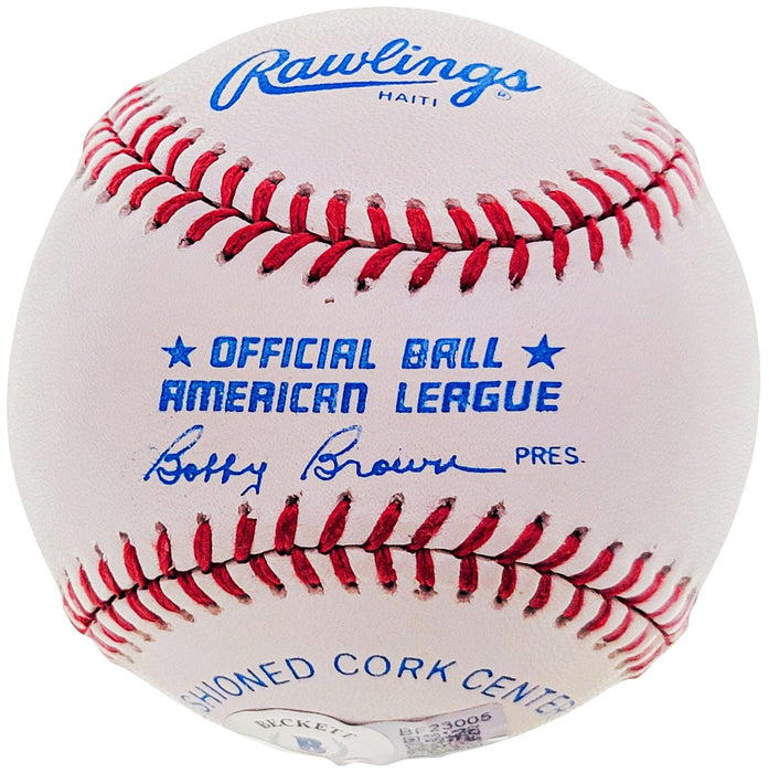 Bruce Hornsby Autographed Official AL Baseball Singer Beckett BAS #BF23005 - RSA