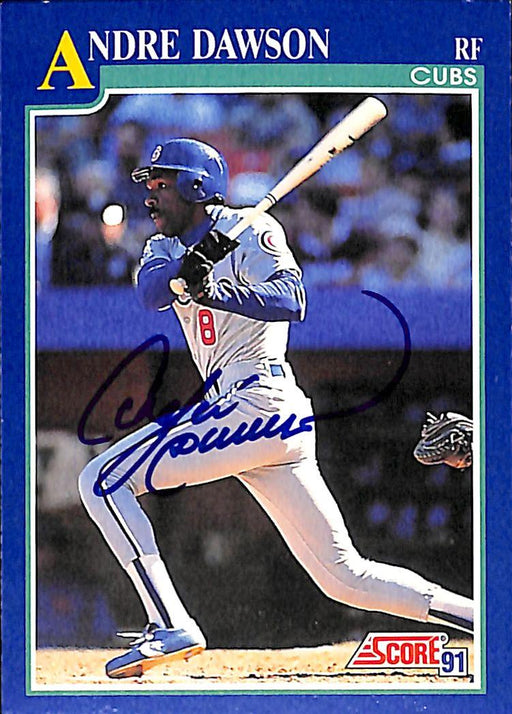 Andre Dawson Signed 1991 Score #445 Baseball Card (AIV) - RSA