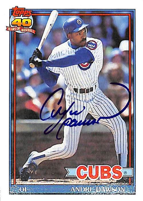 Andre Dawson Signed 1991 Score #445/Topps #640/Ud #454 Triple Card Pack (AIV) - RSA