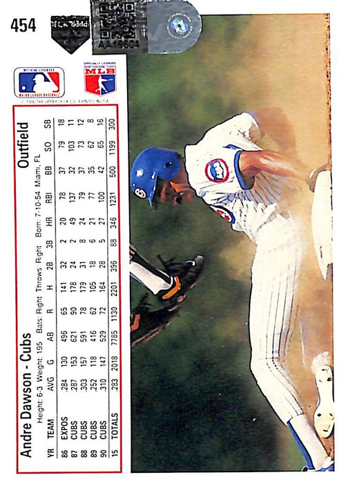 Andre Dawson Signed 1991 Score #445/Topps #640/Ud #454 Triple Card Pack (AIV) - RSA