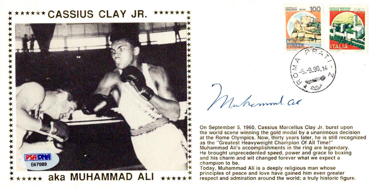 Muhammad Ali Autographed First Day Cover Vintage PSA/DNA #E47089 - RSA