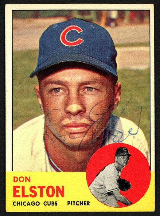 Don Elston Autographed 1963 Topps Card #515 Chicago Cubs SKU #149923 - RSA
