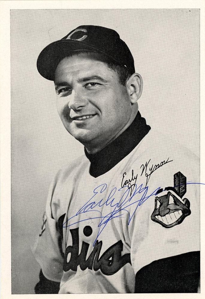 Early Wynn Autographed 6x8.5 Photo Picture Pack Cleveland Indians Beckett BAS #F98313 - RSA