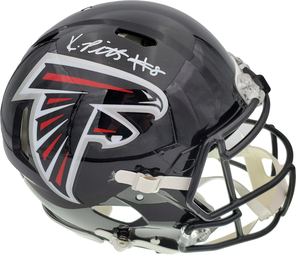 Kyle Pitts Autographed Atlanta Falcons Black Full Size Authentic Speed Helmet Beckett BAS QR Stock #194411 - RSA