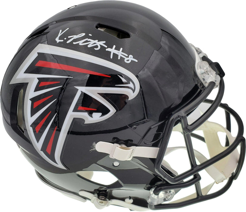 Kyle Pitts Autographed Atlanta Falcons Black Full Size Authentic Speed Helmet Beckett BAS QR Stock #194411 - RSA