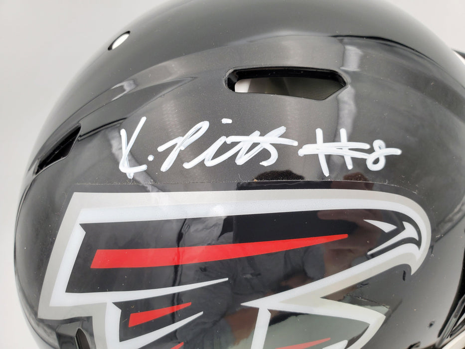 Kyle Pitts Autographed Atlanta Falcons Black Full Size Authentic Speed Helmet Beckett BAS QR Stock #194411 - RSA
