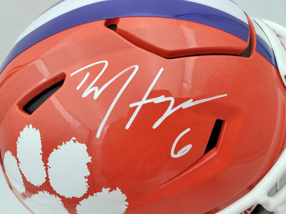 DeAndre Hopkins Autographed Clemson Tigers Orange Full Size Authentic Hyper Speed Flex Helmet Beckett BAS Stock #191109 - RSA