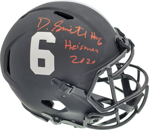 Devonta Smith Autographed Alabama Crimson Tide Eclipse Black Full Size Speed Authentic Helmet "Heisman 2020" Beckett BAS Stock #189558 - RSA