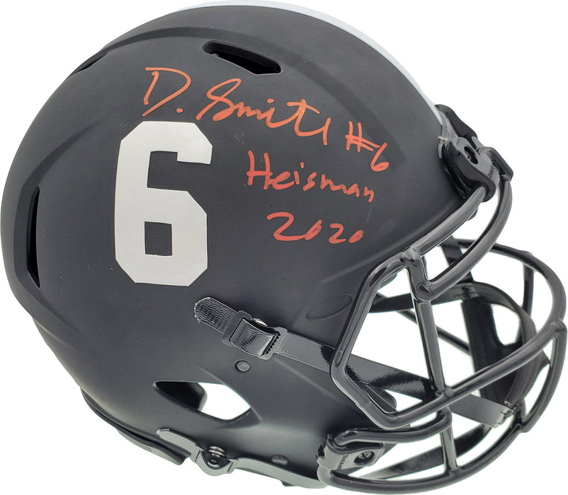 Devonta Smith Autographed Alabama Crimson Tide Eclipse Black Full Size Speed Authentic Helmet "Heisman 2020" Beckett BAS Stock #189558 - RSA