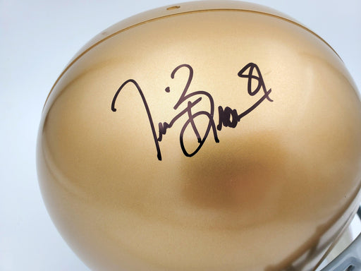 Tim Brown Autographed Notre Dame Fighting Irish Full Size Replica Helmet Beckett BAS Stock #189389 - RSA