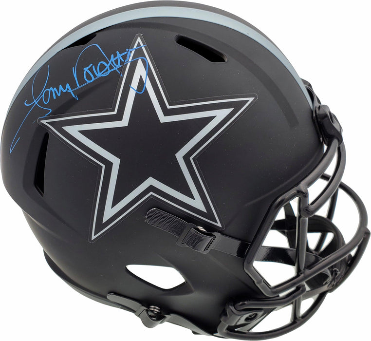 Tony Dorsett Autographed Eclipse Black Dallas Cowboys Full Size Speed Replica Helmet Beckett BAS Stock #185837 - RSA