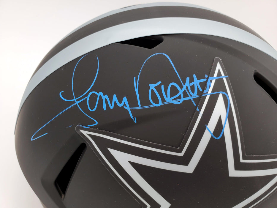 Tony Dorsett Autographed Eclipse Black Dallas Cowboys Full Size Speed Replica Helmet Beckett BAS Stock #185837 - RSA