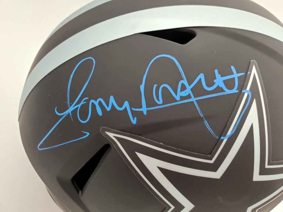 Tony Dorsett Autographed Eclipse Black Dallas Cowboys Full Size Speed Replica Helmet Beckett BAS Stock #185836 - RSA