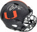 Ray Lewis Autographed Eclipse Black Miami Hurricanes Full Size Speed Replica Helmet Beckett BAS Stock #185803 - RSA