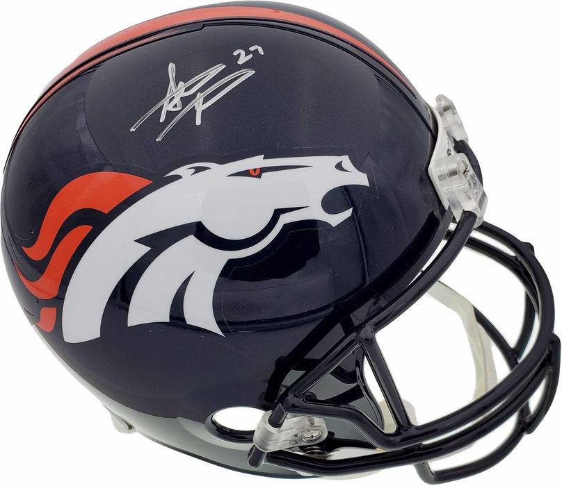 Steve Atwater Autographed Denver Broncos Full Size Replica Helmet Beckett BAS Stock #178094 - RSA