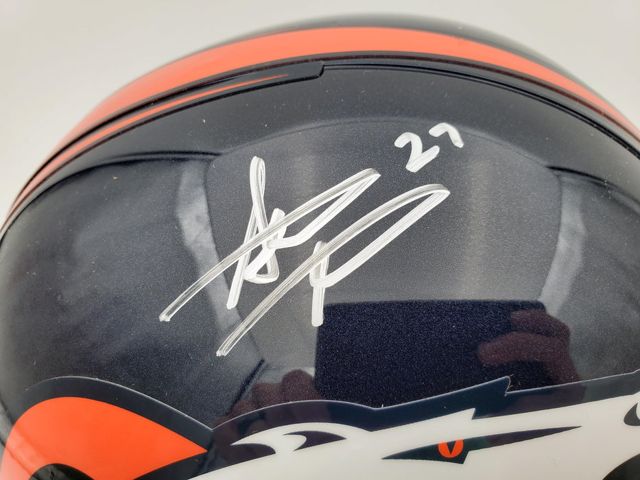 Steve Atwater Autographed Denver Broncos Full Size Replica Helmet Beckett BAS Stock #178094 - RSA