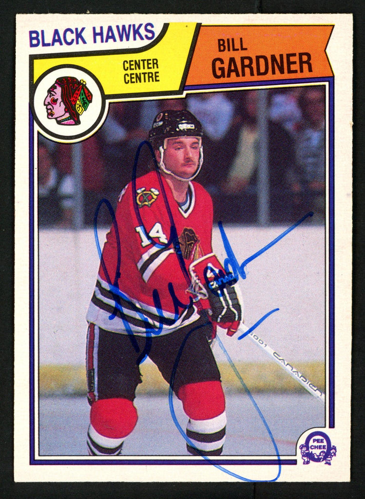 Bill Gardner Autographed 1983-84 O-Pee-Chee Rookie Card #103 Chicago Blackhawks SKU #150215 - RSA