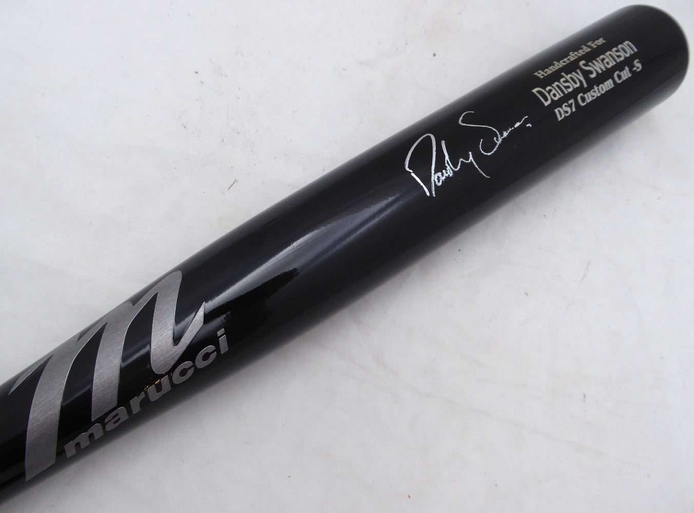 Dansby Swanson Autographed Game Model Marucci Bat Chicago Cubs Beckett BAS QR #WG42060