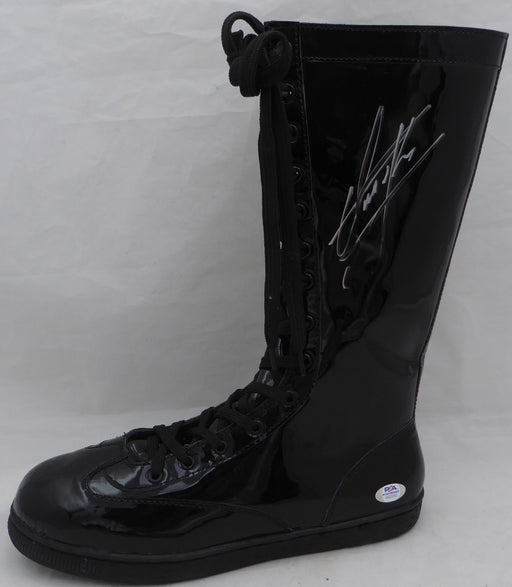 The Undertaker Autographed Black Wrestling Boot PSA/DNA #9A22093
